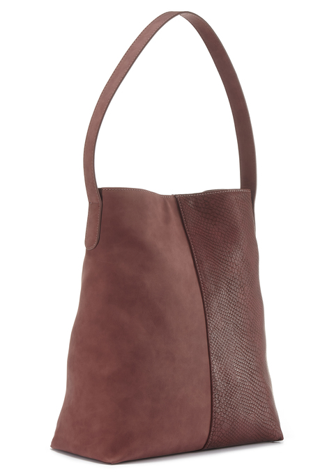 Bild: Shopper von Vivance: Edler Shopper von Vivance in hübschem Kontrastdesign. Herausnehmbare Innentasche. Hat viel Stauraum für alles, was beim Bummel oder im Urlaub mit muss und wertet jedes Outfit auf. Aus Lederimitat.