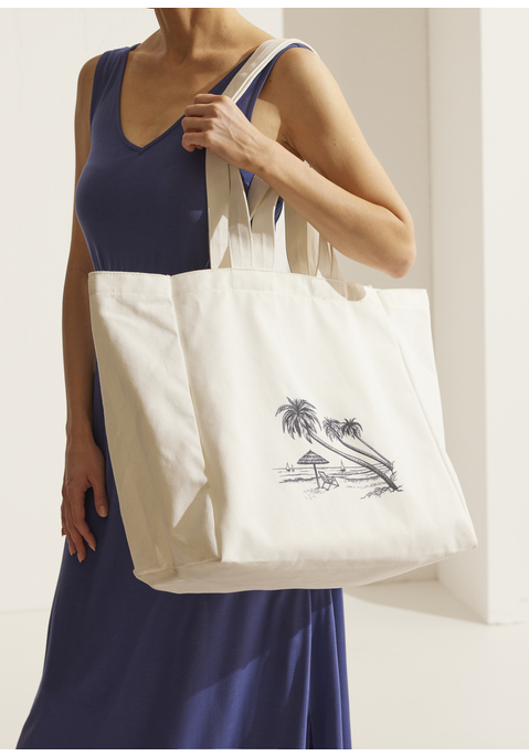 Bild: Shopper von Vivance: Shopper VEGAN von VIVANCE. Aus Textil. Maße (H/B/T) = 42/40/30cm.