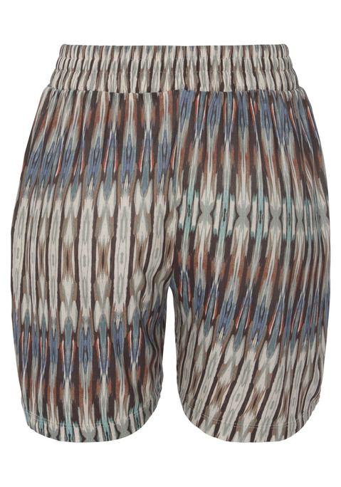 Bild: Shorts von Vivance: Shorts mit Allovermuster von Vivance. Jedes Teil ein Unikat. Breiter, glatter Bund vorn. Mit Gummizug seitlich und hinten. Mit Seitennahttaschen. Aus weicher Jerseyqualität.