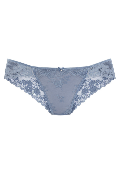 Bild: Slip von Vivance: Femininer Slip in edler Schnittführung. Rundherum aus zarter Jacquardspitze in blumiger Optik. Mit feiner Zierschleife und hübschem Glitzeraccessoire. Mit eingearbeitetem Baumwollzwickel. Passende BHs aus der gleichen Serie erhältlich. Obermaterial: 88% Polyamid, 12% Elasthan.