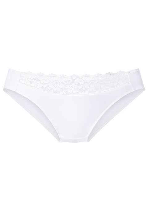 Bild: Slip von Vivance: Hübscher Slip mit klassischer Schnittführung. Rundherum aus weichem Microtouch-Material. Hübscher Spitzeneinsatz in der vorderen Mitte. Mit eingearbeitetem Baumwollzwickel. Passende BHs aus der gleichen Serie erhältlich. Obermaterial: 82% Polyester, 10% Elasthan, 8% Polyamid.