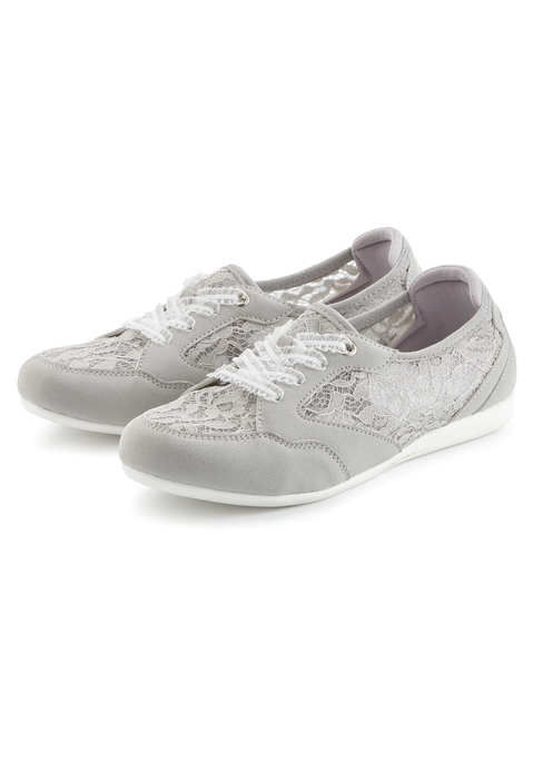 Bild: Sneaker von Vivance: VEGAN. Obermaterial aus Textil und Lederimitat. Futter und Decksohle aus Textil. Laufsohle aus Synthetik.