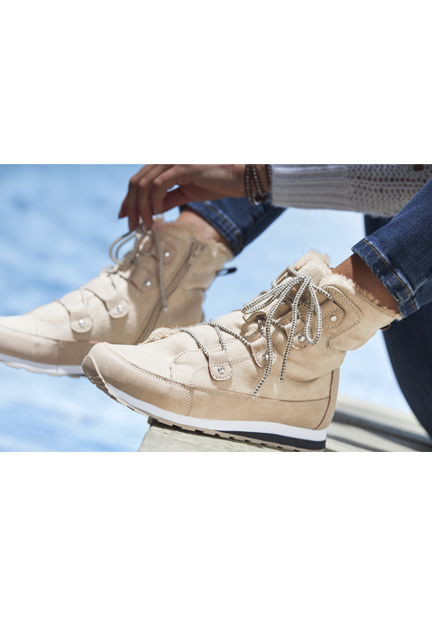 Bild: Stiefelette von Vivance: Stiefelette mit Warmfutter VEGAN von VIVANCE. Obermaterial aus Microfaser. Futter und Decksohle aus Textil. Laufsohle aus Synthetik.