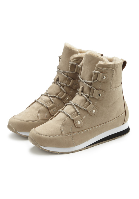 Bild: Stiefelette von Vivance: Stiefelette mit Warmfutter VEGAN von VIVANCE. Obermaterial aus Lederimitat und Textil. Futter und Decksohle aus Textil. Laufsohle aus Synthetik.