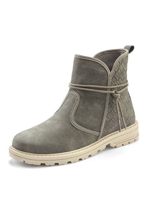 Bild: Stiefelette von Vivance: Stiefelette VEGAN von VIVANCE. Obermaterial aus Lederimitat. Futter und Decksohle aus Textil. Laufsohle aus Synthetik.