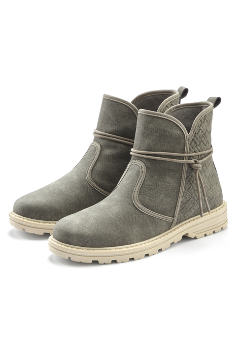 Bild: Stiefelette von Vivance: Stiefelette VEGAN von VIVANCE. Obermaterial aus Lederimitat. Futter und Decksohle aus Textil. Laufsohle aus Synthetik.