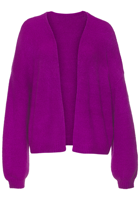 Bild: Strickjacke von Vivance: Locker gestrickter Oversize-Cardigan von Vivance. Rippbündchen an Ärmeln und Saum. Weite, komfortable Passform. Ohne Verschluss, wird offen getragen. Aus weichem Strickmaterial.