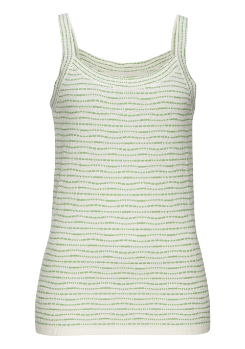 Bild: Stricktop von Vivance: Maritim anmutendes Stricktop von Vivance im garngefärbten Streifen-Look. Unifarbener Abschluss am Bündchen und luftiger Rundhalsausschnitt. Schön zu vielen Sommeroutfits. Weiches Material.