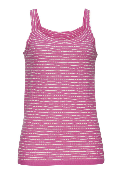 Bild: Stricktop von Vivance: Maritim anmutendes Stricktop von Vivance im garngefärbten Streifen-Look. Unifarbener Abschluss am Bündchen und luftiger Rundhalsausschnitt. Schön zu vielen Sommeroutfits. Weiches Material.