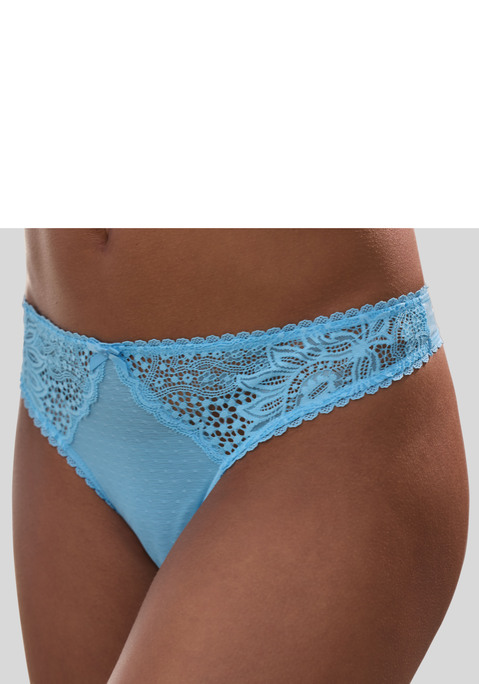 Bild: String von Vivance: Femininer String mit dezenten Spitzenborten und Zierschleife. Feine Einsätze aus floraler Spitze an beiden Seiten vorne. Vorne aus angenehm weichen Materialmix. Mit eingearbeitetem Baumwollzwickel. Mit passendem BH aus der gleichen Serie erhältlich. Obermaterial: 90% Polyamid, 10% Elasthan.