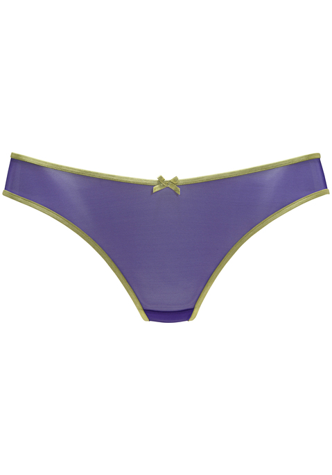 Bild: String von Vivance: Sexy String mit feiner Zierschleife vorne mittig. Rundherum aus Soft-Mesh in transparenter Optik. Mit modischen Kontrastfarben. Mit eingearbeitetem Baumwollzwickel. Passende BHs aus der gleichen Serie erhältlich. Transparente Unterwäsche Damen. Verführerische Dessous. Verspielte Dessous. Sexy Dessous. Aus 80% Polyamid, 20% Elasthan.