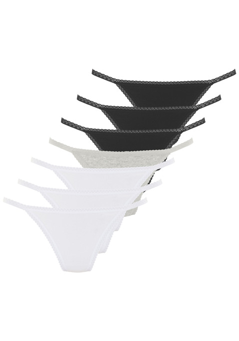 Bild: String von Vivance: Hübsche Strings von Vivance im 7er-Pack. Mit feiner Spitzeneinfassung. Aus weicher, elastischer Baumwoll-Qualität.