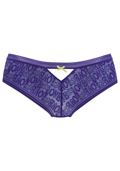 Bild: Stringpanty von Vivance: Verspielte Stringpanty mit verführerischem Cut-Out. Rundherum aus Spitze mit „LOVE“-Schriftzug und feinem Mesh. Mit feiner Zierschleife in der vorderen Mitte. Mit eingearbeitetem Baumwollzwickel. Passende BHs aus der gleichen Serie erhältlich. Aus 59% Polyamid, 28% Polyester, 13% Elasthan.