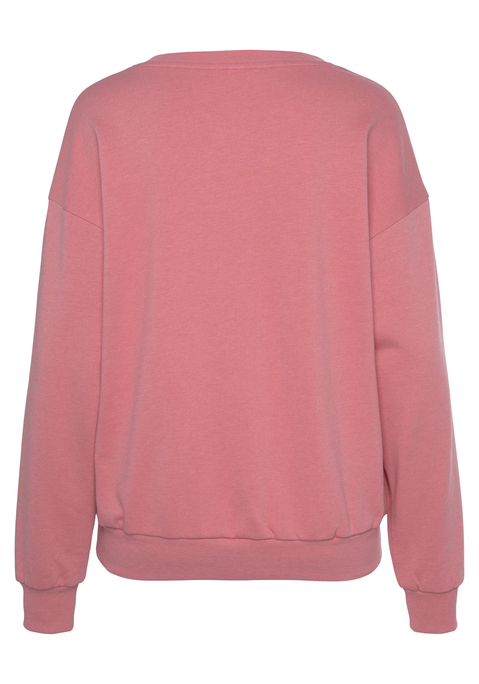 Bild: Sweater von Vivance: Sweatshirt von Vivance mit Flockprint. Mit Rundhalsausschnitt und langen Ärmeln. Überschnittene Schulterpartie und gerippte Bündchen. Weicher Baumwollmix.