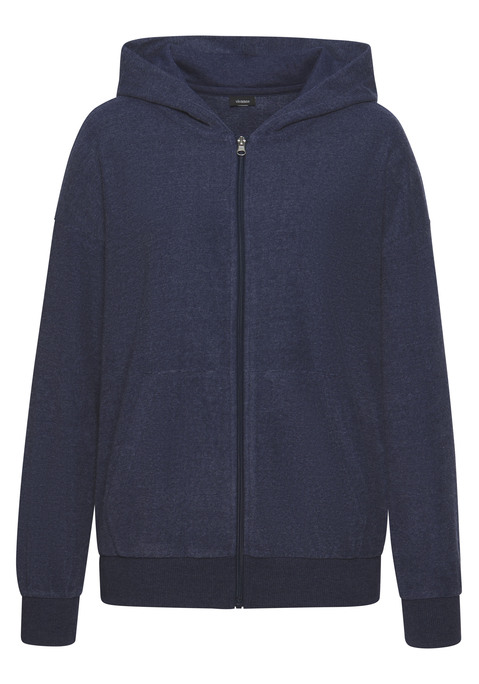 Bild: Sweater von Vivance: Lässiger Klassiker: Sweatjacke von Vivance mit Reißverschluss und Kängurutasche. Rippbündchen am Saum für gute Passform. Ideal für Sport und Freizeit. Angenehmer Frottee-Baumwollmix.