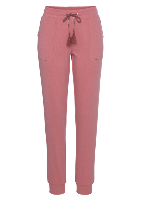 Bild: Sweathose von Vivance: Sweathose von Vivance by Lascana. Farbenfrohe Kordel mit Quasten. Mit großen seitlichen Eingrifftaschen und Rippbündchen. Legere Passform. Weiche Qualität.