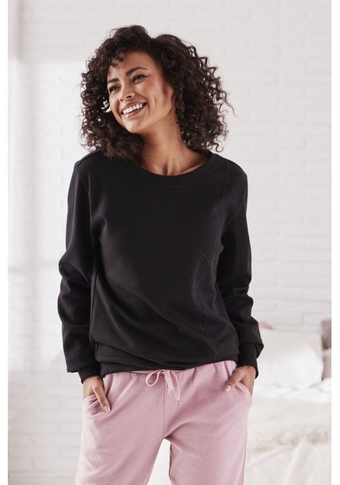 Bild: Longsweatshirt von Vivance: Klassisches Sweatshirt von Vivance. Ton-in-Ton-Stickerei vorn. Mit Rundhalsausschnitt. Rippbündchen an Ärmeln und Saum. Weiche Sweatware.