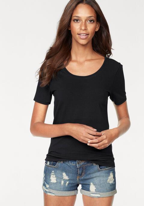 Bild: T-Shirt von Vivance: Basic T-Shirts von Vivance im 2er-Pack. Mit klassischem Rundhalsausschnitt und körpernaher Passform. Einsatz von Baumwolle, die die Initiative Cotton made in Africa unterstützt.
