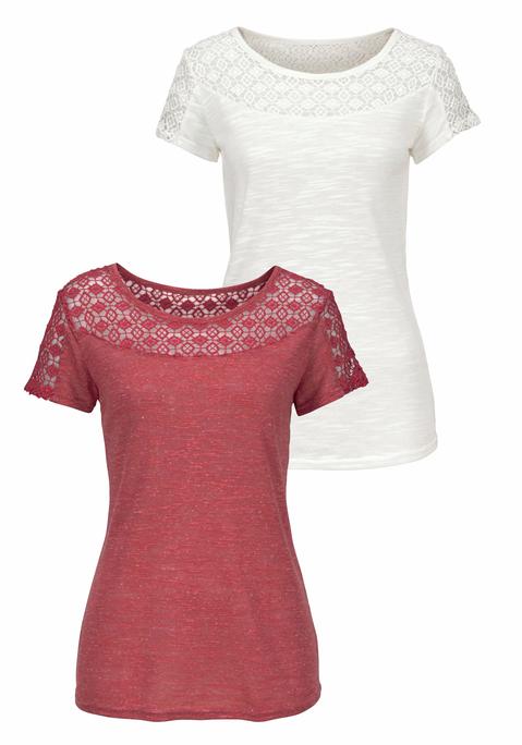 T-Shirt von VIVANCE in kupfer, creme