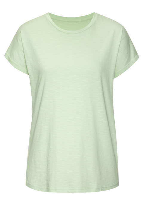 Bild: T-Shirt von Vivance: T-Shirt von Vivance. Rundhalsausschnitt. Fixierter Ärmelumschlag. Lässig geschnitten. Jersey aus Baumwolle.