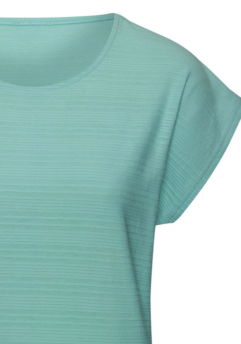 Bild: T-Shirt von Vivance: T-Shirt von Vivance im 2er-Pack. Dekorative Streifenstruktur. Rundhalsausschnitt. Nahtlos angesetzte, kurze Ärmel. Lässige Passform. Angenehmer Baumwolljersey. Mit dem Kauf des Produktes wird die Initiative »Cotton made in Africa« unterstützt.