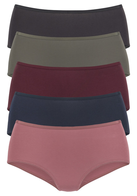 Bild: Taillenslip von Vivance: Komfortabler Taillenslip von Vivance im 5er-Pack. Modisches Glanzbündchen. Flacher Beinausschnitt. Einsatz von Baumwolle, die die Initiative Cotton made in Africa unterstützt.