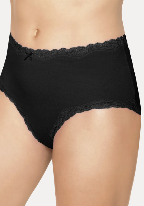 Bild: Taillenslip von Vivance: Taillenslip von Vivance im praktischen 5er-Pack. Zarte Spitze schmückt die Saumkanten. Klassische Passform. Elastische Baumwollqualität mit weichem Griff.