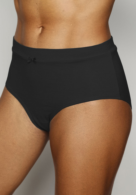 Bild: Taillenslip von Vivance: Taillenslip von Vivance im praktischen 5er-Pack. Breites Komfortbündchen mit Zierschleife. Bequeme Passform. Elastische Baumwollqualität mit weichem Griff.