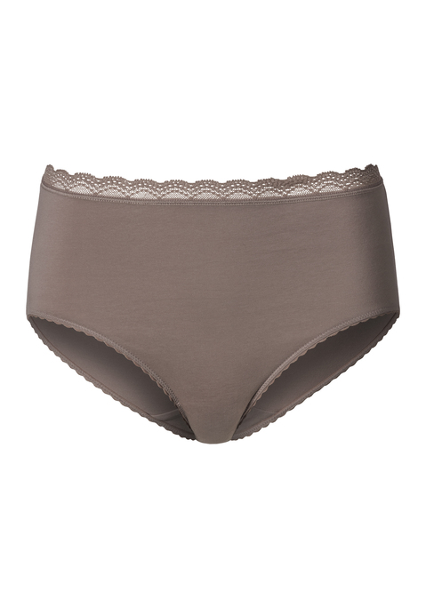 Bild: Taillenslip von Vivance: Bequemer Taillenslip von Vivance im 6er-Pack. Zweimal gepunktet, viermal unifarben. Hübsche Spitzenkante am Bund als kleiner Eyecatcher. Hoher Tragekomfort durch weiche, elastische Baumwollqualität.