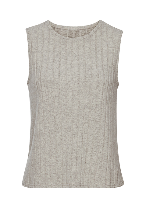 Bild: Tanktop von Vivance: Unifarbenes Top von Vivance mit Rundhalsausschnitt und breiten Trägern. Gerader Saumabschluss. Ideal zu Hosen und Röcken kombinierbar. Weiche, melierte Jerseyqualität mit flauschigem Griff.