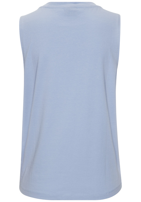 Bild: Tanktop von Vivance: Top von Vivance. Rundhalsausschnitt. Schriftzugprint vorn. Gerader Saum. Lockere Passform. Weicher Baumwoll-Jersey.