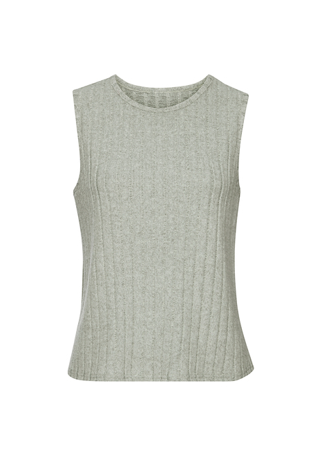 Bild: Tanktop von Vivance: Unifarbenes Top von Vivance mit Rundhalsausschnitt und breiten Trägern. Gerader Saumabschluss. Ideal zu Hosen und Röcken kombinierbar. Weiche, melierte Jerseyqualität mit flauschigem Griff.