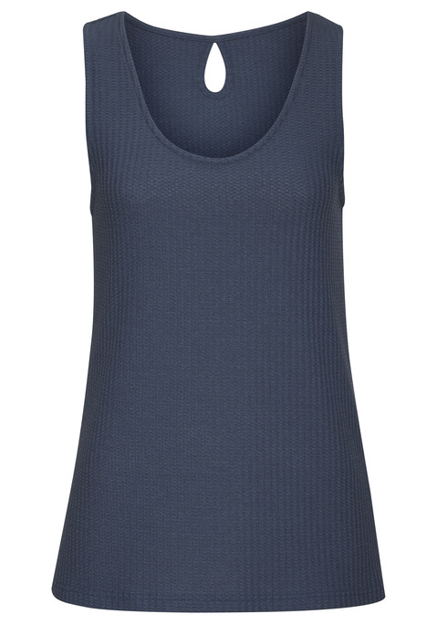 Bild: Trägertop von Vivance: Top von Vivance im 2er-Pack. Tanktop-Träger mit tiefem Rundhalsausschnitt. Kleines Cut-out-Detail an der Rückseite. Figurumspielend geschnitten. Strukturierte Piqué-Qualität mit weichem Griff.