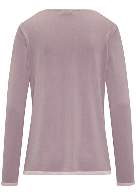 Bild: V-Ausschnitt-Pullover von Vivance: Unifarbener V-Ausschnitt-Pullover von Vivance mit Kontrastkanten an Ausschnitt und Bündchen. Hüftlange, gerade Passform. Sehr schön zu Jeans und langen Röcken. Weicher Feinstrick mit Viskoseanteil.