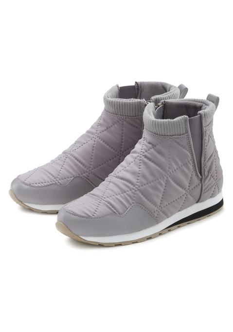 Bild: Winterstiefelette von Vivance: Besonders leichte Boots VEGAN von Lascana in modischer Stepp-Optik. Sehr komfortabel und bequem. Obermaterial aus Nylon und Lederimitat. Futter und Decksohle aus Textil. Laufsohle aus Synthetik.