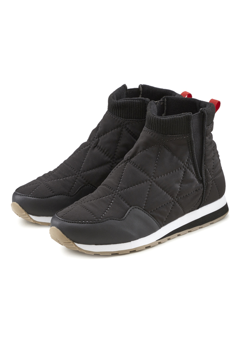 Bild: Winterstiefelette von Vivance: Besonders leichte Boots VEGAN von Lascana in modischer Stepp-Optik. Sehr komfortabel und bequem. Obermaterial aus Nylon und Lederimitat. Futter und Decksohle aus Textil. Laufsohle aus Synthetik.