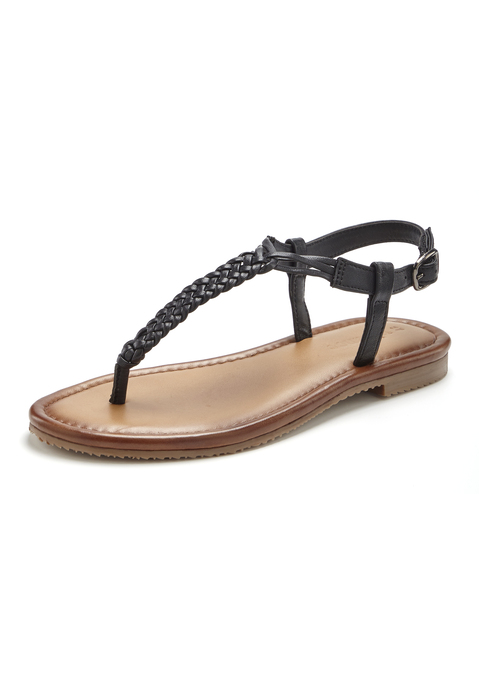 Bild: Zehentrenner von Vivance: Zehentrenner aus Leder von VIVANCE. Obermaterial aus Ziegenleder. Futter und Decksohle aus Lederimitat. Laufsohle aus Synthetik.