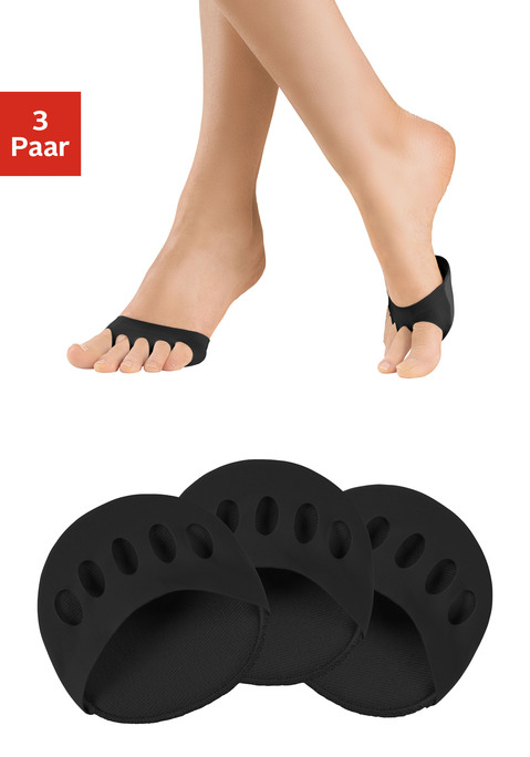 Bild: Zehlinge von Vivance: Zehensocken von Vivance ím 3er-Pack. Dämpfungsunterstützung bei Schuhen mit hohen Absätzen. Trennen jeden Zeh voneinander. Ideal für Schuhe wie Pantoletten, Pumps, High Heels oder als Innensocken. Trageangenehmes Material.