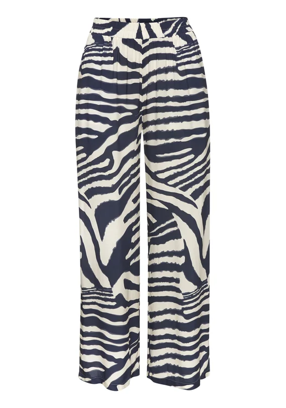 Elegante Palazzohose von Lascana mit weitem Bein und tollem individuellem Animalprint