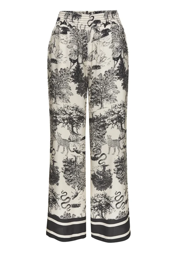 Sommerliche Palazzohose von Lascana mit exotischem Druck